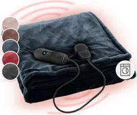 Klarstein XL Wärmedecke, 120 W Heizdecke mit Abschaltautomatik, Kuscheldecke fürs Bett, Sofa & Camping, Elektrische Heizdecken Groß, Wärmedecken Energiesparend & Waschbar, Decke Elektrisch 180x130 cm