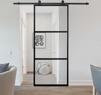 HOME DELUXE - Glasschiebetür STELLAR - 205 x 90 cm, Klarglas, inkl. Gleitschiene und Zubehör I Glastür Wohnungstür Innentür
