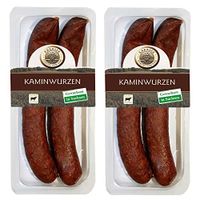 Kaminwurzen Rind 100% | Rindswurst geräuchert | Ausgereifte Mettwurst - Salami zum kalt & heiß essen | Knacker Rindfleisch aus Sachsen 320 GR