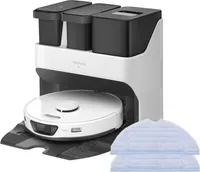 Roborock S7 Max Ultra Saugroboter mit 2pcs Free Original Mopp, Staubsauger Roboter mit Wischfunktion 5500Pa Weiß (Upgrade von S8, VS S8 Pro Ultra)