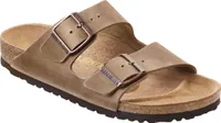 Birkenstock Arizona Damen Herren Pantolette Nubukleder geölt, Farbe:Tabacco Brown, Größe:41, Weite:Normal
