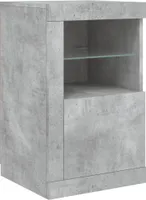 vidaXL Szafki boczne z oświetleniem LED 2 szt. beton szare drewno materiał