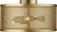 Deckenleuchte Metall D: 45 cm rund in Gold E27 3-flammig Retro