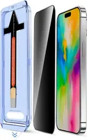 3x Anti-Spy 9H Panzerglas für iPhone 16 Pro Blickschutz MagixBox Staubfreie Installation echtes Tempered Glass Panzerhartglas Schutzglas Displayschutz Schutzfolie Screen-Protector