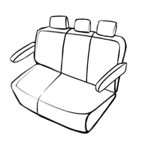 WALSER Passform-Sitzbezug Aversa, Schonbezug für Mercedes-Benz VITO Mixto W447 10/2014-Heute, 1 Rücksitzbankbezug Normalsitze
