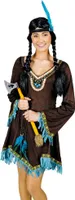K31250688-40-42 Damen Kriegerin Kostüm-Kleid Gr.40-42