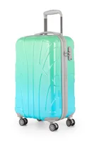 Suitline - leichtes Handgepäck 55x35x20 cm Flugzeug-Trolley 34 L Bordgepäck Hand-Koffer leicht Bord-Koffer 4 Rollen Kabinengepäck Hand Luggage TSA ,Northern Lights