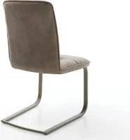 DELIFE Schwingstuhl Vinjo-Flex Taupe Vintage Freischwinger flach Effektfinish Titan