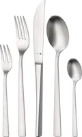 WMF Corvo Besteckset, 12 Personen, 66 teilig, 60 Teile mit Servierbesteck, eingesetzte Messerklinge, Cromargan protect Edelstahl mattiert, kratzbeständig, spülmaschinengeeignet