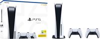 Sony PlayStation 5 Disc Edition Spielekonsole PS5 mit zwei DualSense Wireless Controllern (weiß)