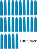 100 Füllerpatronen / Tintenpatronen / Farbe: türkis
