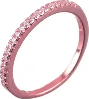 Zirkonia-ring - 18 - roséplattiertes silber