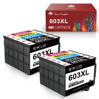 10x Patronen Epson 603 XL Multipack Kompatibel mit 603XL Druckerpatronen, für Epson Expression Home XP-2100 XP-2105 XP-3100 XP-3105 XP-4100 XP-4105 WF-2810 WF-2830 WF-2835 WF-2850