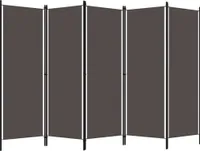 vidaXL 5-tlg. Raumteiler Anthrazit 250x180 cm
