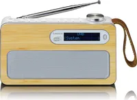 Lenco PDR-040 tragbares DAB+ Radio - Bluetooth® 5.0 - PLL FM - 5 Speichertasten - Uhr und Weckfunktion - 3 Watt RMS - 2000mAh Akku - Weiß