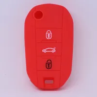 2 Stück Fernbedienung Schlüssel Hülle Silikon 3 Taste Rot Dunkel