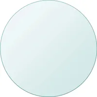 Tischplatte aus gehärtetem Glas rund 800 mm
