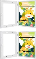 2er Set Kinderbilderrahmen A4 weiß - Frontöffnung Kinderzeichnungen Kunst