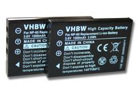 vhbw 2x Akku kompatibel mit GoBandit GPS HD Helmkamera, GPS HD Action Helmkamera Kamera (1000 mAh, 3,6 V, Li-Ion)