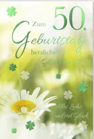 50. Geburtstag - Glückwunschkarte im Format 11,5 x 17 cm mit