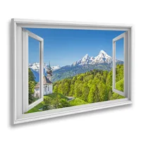 Leinwand Bilder Berge Fensterbilck Gebirge