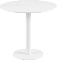 H.J WeDoo Esstisch Rund 80x80x73 cm Kleiner Küchentisch Weiß, Moderner Frühstückstisch Küche, Tisch Esszimmer Klein