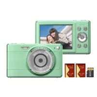 digitální fotoaparát 1080P, digitální videokamera, videokamera, 56 MP, 2,88" IPS displej, 8x digitální zoom, AF, automatické zaostřování, detekce obličeje proti otřesům, s paměťovou kartou 32 GB, 2 dobíjecí baterie, vánoční dárek pro děti a mládež