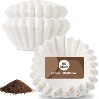 300 Stück 80/200mm Korbfilter Kaffeefilter - kompatibel mit Beem, Cuisinart, Phillips, Gastroback usw.