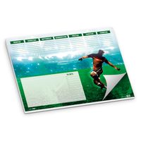 Schreibtischunterlage Papier Fußballspieler auf Spielfeld  25 Blatt 59,4 x 42 cm 