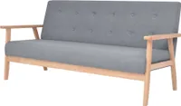 Design 3-Sitzer-Sofa Stoff Hellgrau, Schlafsofas 2024 Neu