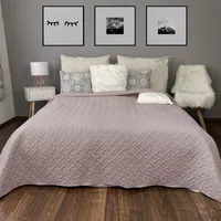 HOMELEVEL Tagesdecke Bett & Sofaüberwurf Bettüberwurf Sofa Tages Flechtmuster Decken Betthusse XXL Decke Überwurf Überdecke Altrose 170cm x 220cm