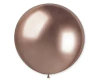 Gemar latexové balónky - chromované růžovozlaté - rosegold  - lesklé - 5 ks - 80 cm