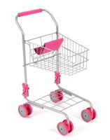Supermarktwagen, Einkaufswagen für Kinder, Kaufladenzubehör, pink