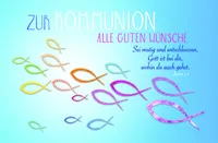 Kommunion - Glückwunschkarte im Format 11,5 x 17 cm mit Umschlag