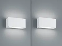 LED Außenwandleuchten 2er SET UP and DOWN Weiß IP65 Fassadenbeleuchtung Hauswand