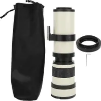 Bílý teleobjektiv 420800 mm se světelností F 8,316 s plným manuálním ostřením Zoom teleobjektiv pro fotoaparáty s bajonetem EF