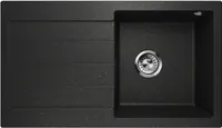 Granitový dřez Kuchyňský dřez Vestavný dřez Odkapávač Master 1.0 Black Gold L Sifon 10416