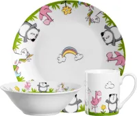 Kinderset 3-tlg. Einhorn/Panda/Flamingo