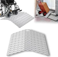 YARDIN Türschwellenrampe Rollstuhlrampe Schwellenrampe,Aluminium Rampe Rollstuhl, Schwellenbrücke rutschfest Tragbare mit Griffe,Tragfähigkeit 270 kg (80 x 70 x 10 cm)