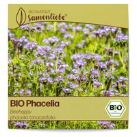 Samenliebe BIO Phacelia Samen Blumensamen Beehappy 3000 Samen Blumen Samen Garten Phacelia Saatgut samenfeste einjährig Pflanzen für Garten und Freiland