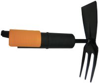 Fiskars QuikFit Stiel Graphit Teleskopstiel Aluminiumstiel Schwarz Orange 156 cm 