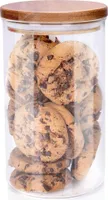 Glasgefäß mit Holzdeckel - 950 ml