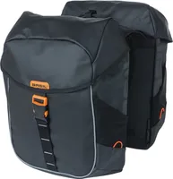 Doppelpacktasche Basil Miles Tarpaulin schwarz/orange, 34x16x43cm