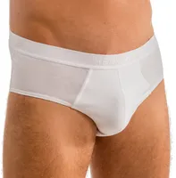 HERMKO 8310 Herren Slip aus Baumwolle / Elasthan, Größe:D 4 = EU S, Farbe:weiß