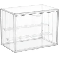 Vitrine Schaukasten Vitrine mit Magnetischer Display Box Groß Würfel 3 Etagen Transparenter Ständer Staubdichter Schutz Klarsicht Aufbewahrungsbox