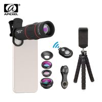 APEXEL APL-T18XBZJ5 Telefoto 4 in 1 Handy Objektiv Universal Kit Kameraobjektiv mit Stativ