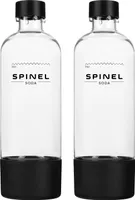 SpinelSoda Sättigungsflasche, Schwarz, 2 Stück