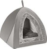 Dehner Lieblinge Katzen-Kuschelhöhle Findus, ca. 40 x 40 x 35 cm, Polyester, grau