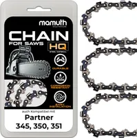 3x Sägekette Kettensäge 45cm 1,3mm 3/8" 62TG für Partner 345, 350, 351