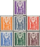 Briefmarken Togo 1957 Mi P48-P54 (kompl.Ausg.) mit Falz Portomarken